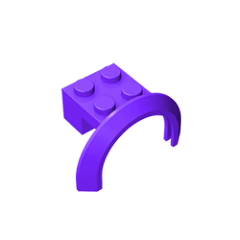 GOBRICKS GDS-1318 Mudguard 4 x 2 1/2 x 1 2/3 with Arch Round - YWOBB