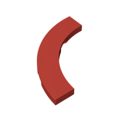 GOBRICKS GDS-1276 Round Corner 4 x 4 Macaroni Wide - YWOBB