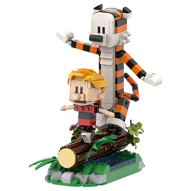 GOBRICKS MOC A1392 Calvin And Hobbes - Tigger - YWOBB
