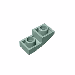 GOBRICKS GDS-795 Curved 2 x 1 Inverted - YWOBB
