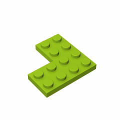GOBRICKS GDS-696 Plate 4 x 4 Corner - YWOBB