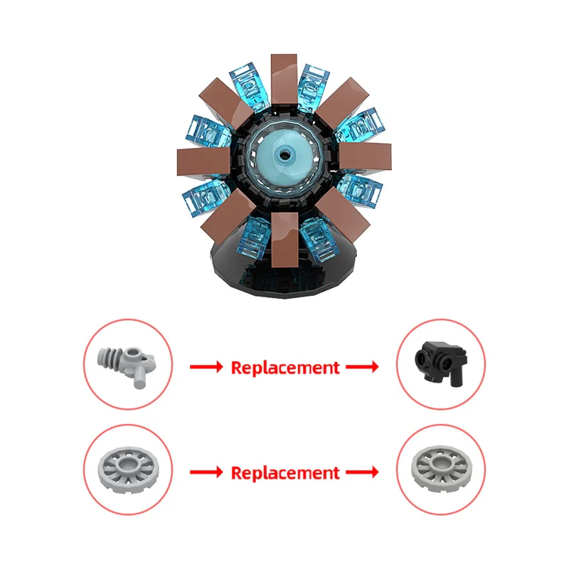 GOBRICKS MOC 169245 Iron Man: Mk 1 Arc Reactor - YWOBB
