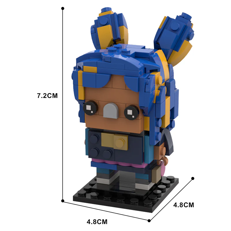 GOBRICKS MOC 121087 VALORANT Neon Brickheadz - YWOBB
