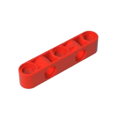 GOBRICKS GDS-1591 Liftarm Modified Perpendicular Holes Thick 1 x 5 - YWOBB