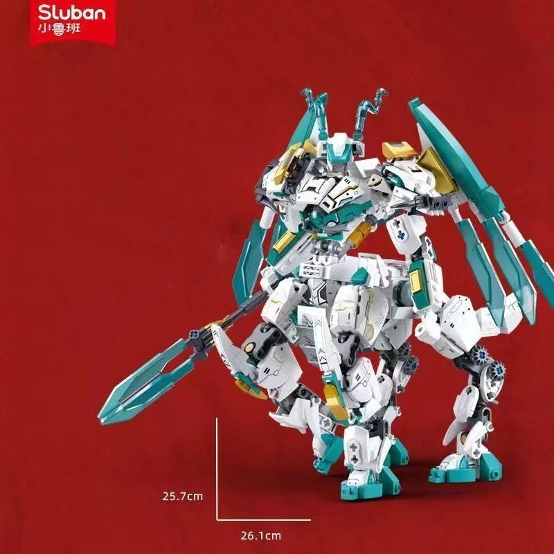 SLUBAN M38-B1059 Mecha White Dragon Horse - YWOBB