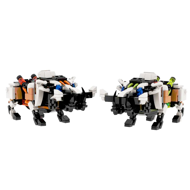 GOBRICKS MOC 156073 Fire and Acid Bristlebacks from Horizon Forbidden West - YWOBB