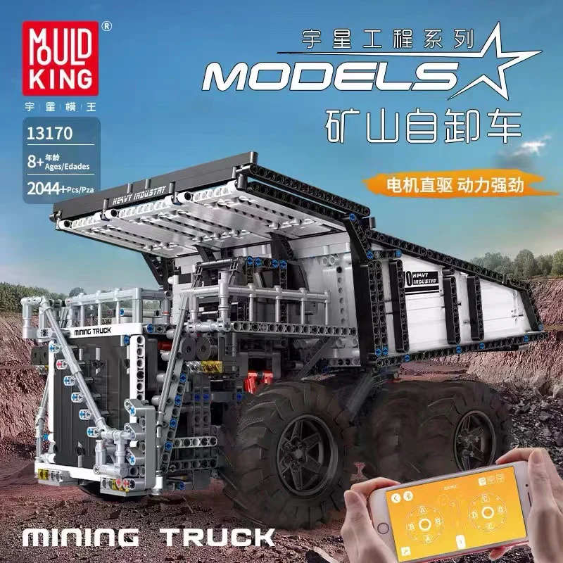 Mould King 13170 Custom RC Mining Dump Truck Muldenkipper OVP EU Warehouse Version - YWOBB