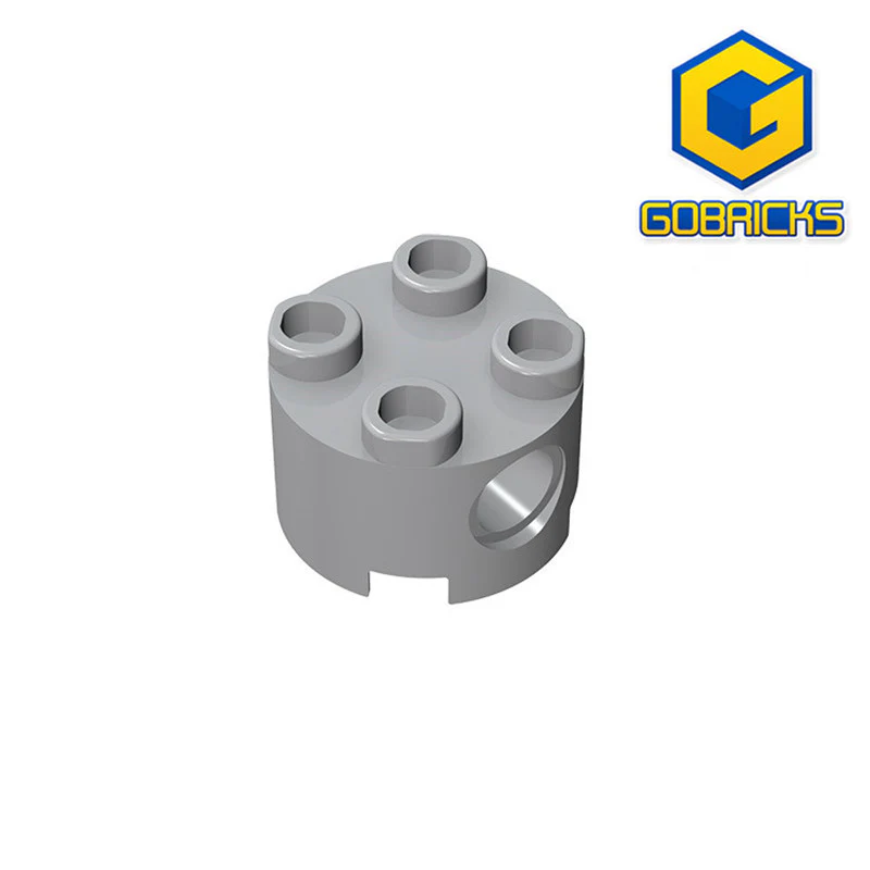 GOBRICKS GDS-1054 Round 2 x 2 with Pin Holes - YWOBB