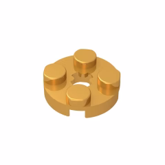 GOBRICKS GDS-609 Plate Round 2 x 2 with Axle Hole - YWOBB