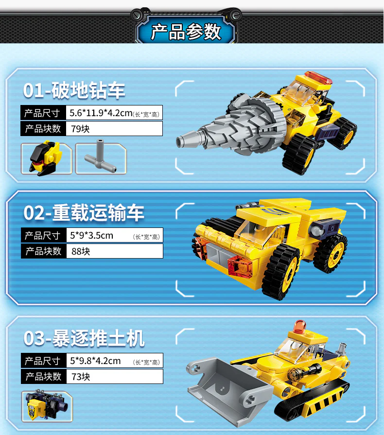 Qman 1417 Engineering Mecha 6 in 1 - YWOBB