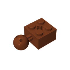 GOBRICKS GDS-976 Brick Modified 2 x 2 with Ball and Axle Hole - YWOBB