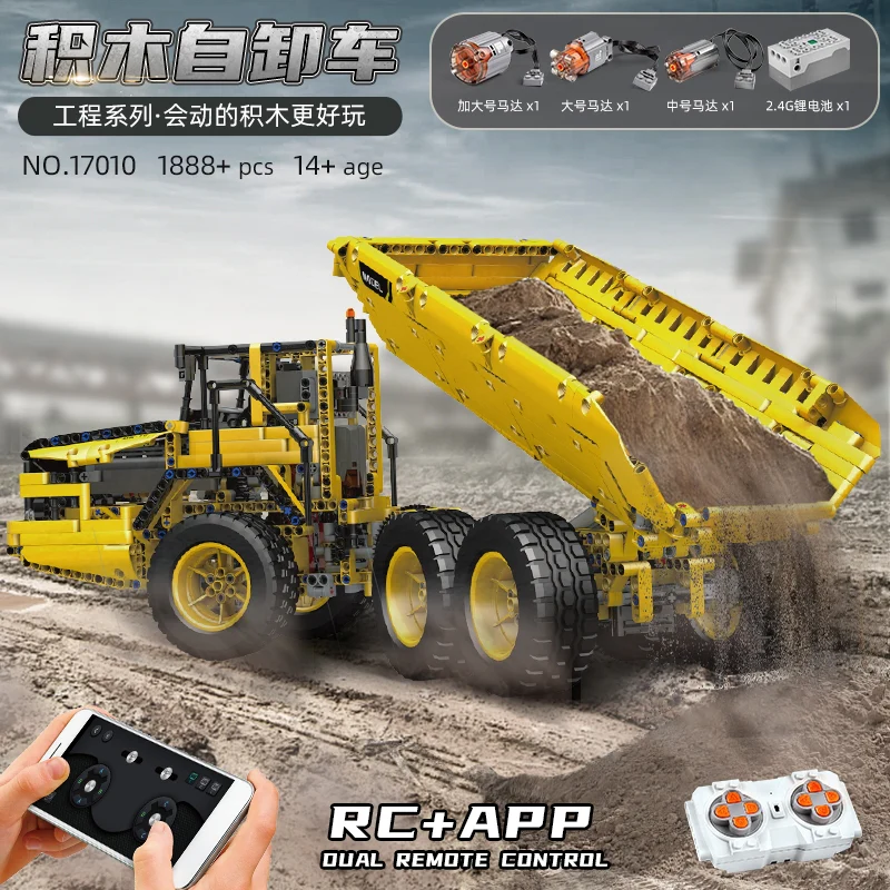 Mould King 17010 RC Engineering Series Dump Truck - YWOBB