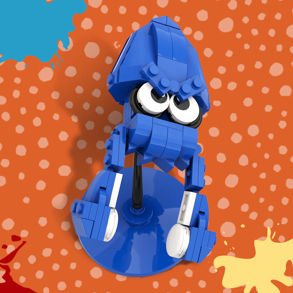 GOBRICKS MOC A0277Y03 blue squid - YWOBB