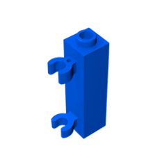 GOBRICKS GDS-738  Modified 1 x 1 x 3 with 2 Clips Vertical - YWOBB