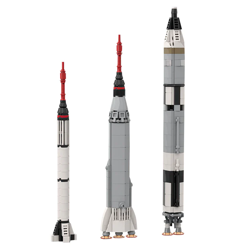 GOBRICKS MOC 115939 Mercury & Gemini Collection [Saturn V scale] - YWOBB