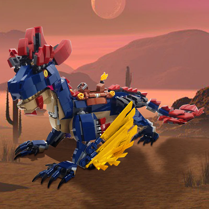 GOBRICKS MOC 106666 Ark Rock Drake - YWOBB