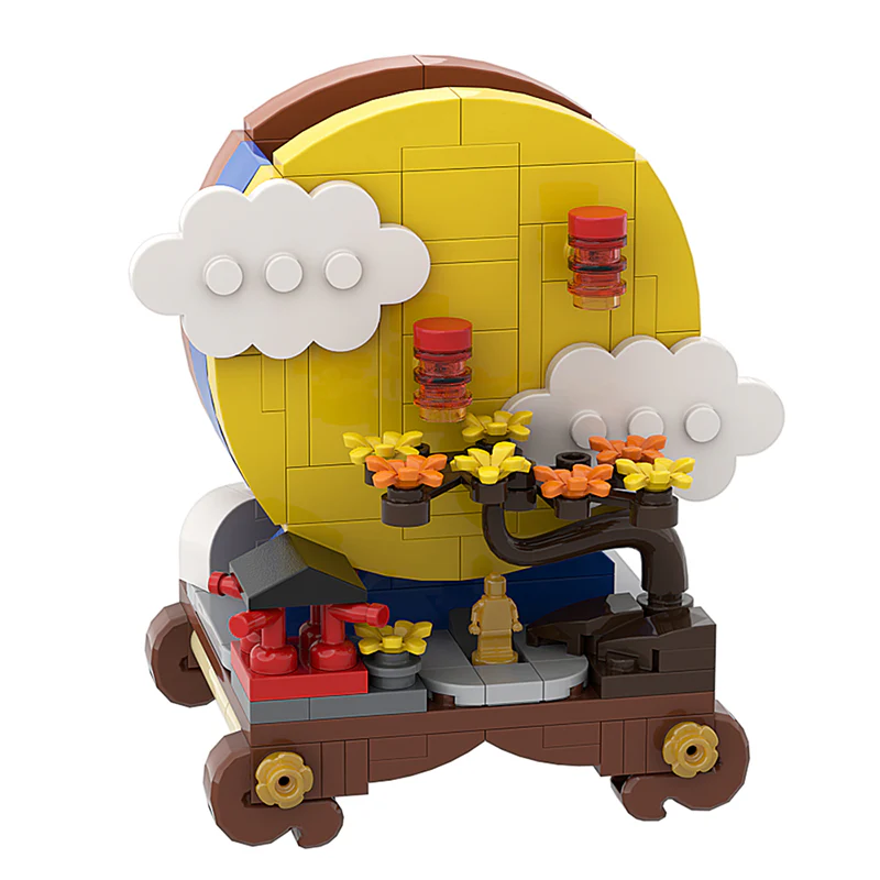 GOBRICKS MOC A0167 moon full moon - YWOBB