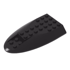 GOBRICKS GDS-1586 Aircraft Fuselage Aft Section Curved Top 6 x 10 - YWOBB