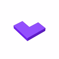GOBRICKS GDS-567 Tile 2 x 2 Corner - YWOBB