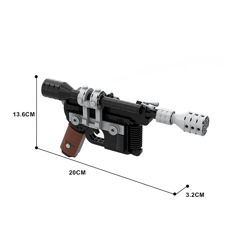 GOBRICKS MOC 33590 HAN SOLO DL-44 BLASTER - YWOBB