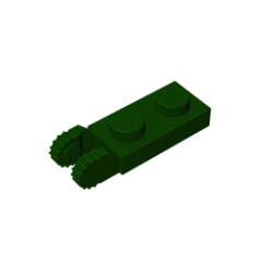 GOBRICKS GDS-821 Hinge Plate 1 x 2 Locking with 2 Fingers on End - YWOBB