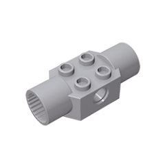 GOBRICKS GDS-1090 Brick Modified 2 x 2 with Pin Holes and 2 Rotation Joint Sockets - YWOBB