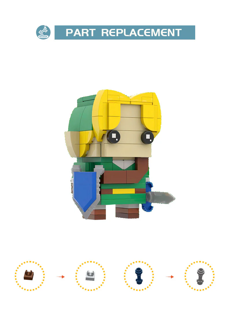 MOC 62351 Link (Ocarina of Time) Brickheadz - YWOBB