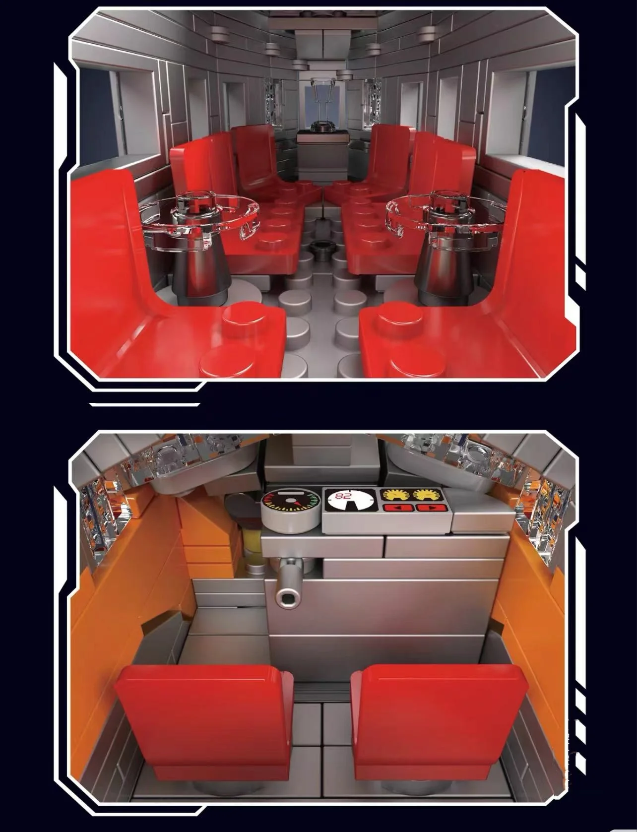 Mould King 12018 USA EMD F7 WP Diesel Locomotive - YWOBB