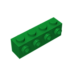 GOBRICKS GDS-637  Modified 1 x 4 with 4 Studs on  Side - YWOBB