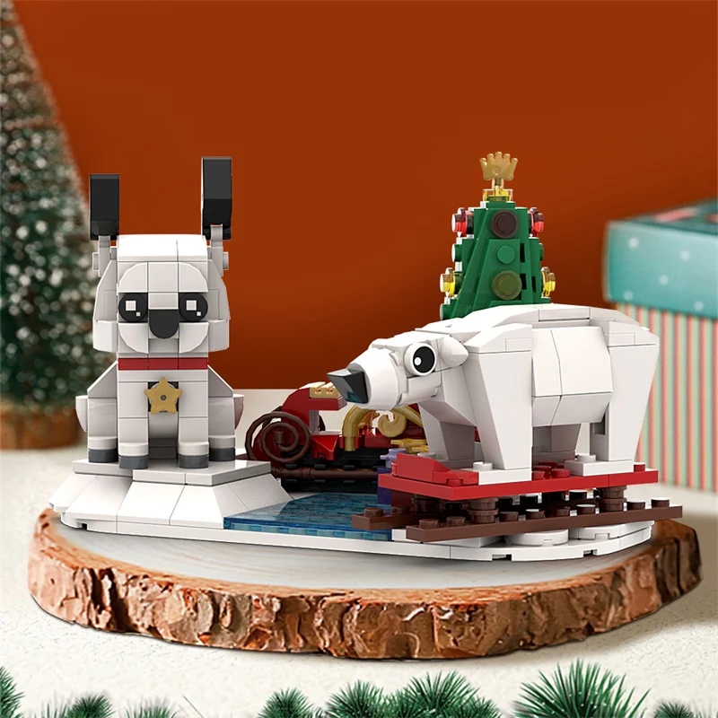 GOBRICKS MOC A1213 Christmas Sled - YWOBB