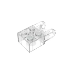 GOBRICKS GDS-1206 Brick Modified 2 x 2 with Ball Socket and Axle Hole - Straight Forks with Round Ends and Open Sides - YWOBB