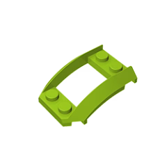 GOBRICKS GDS-1508 Wedge 4 x 3 Open with Cutout and 4 Studs - YWOBB