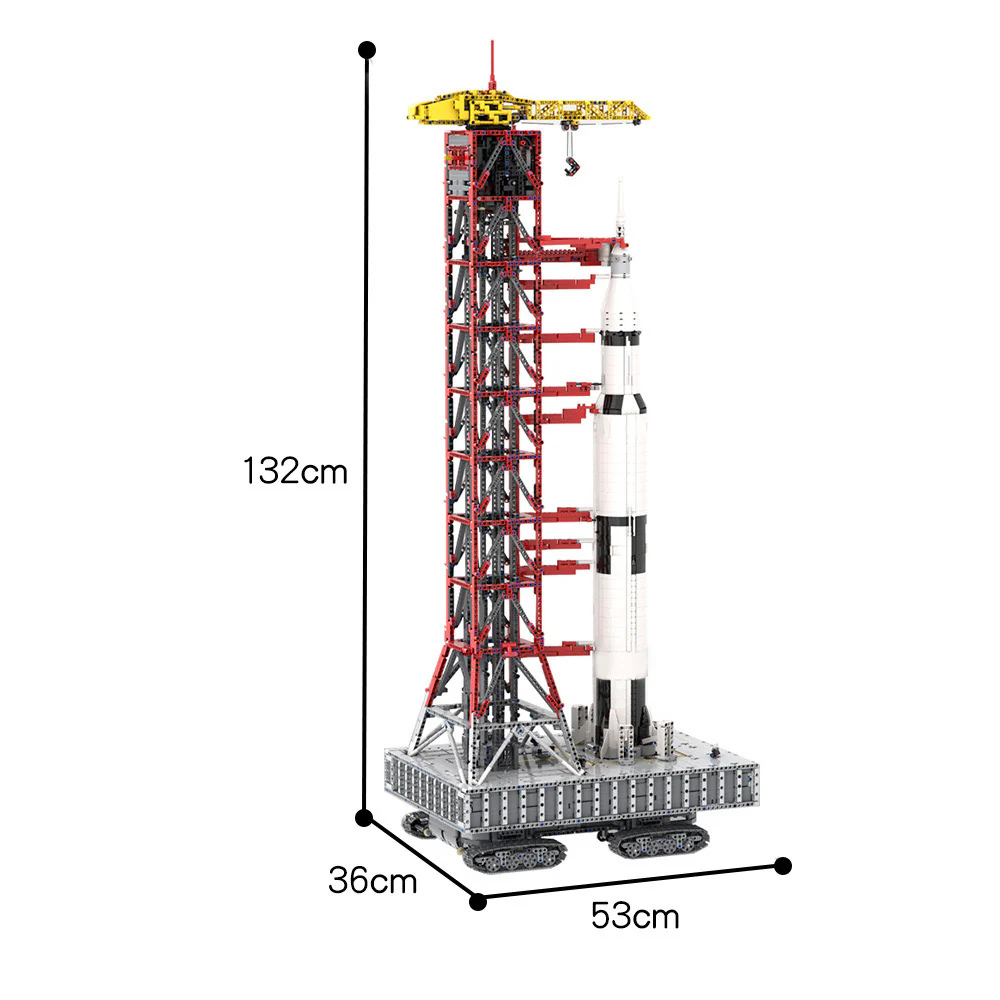 MOC 60088 Launch Tower Mk I For Saturn V (21309/92176) With Crawler - YWOBB