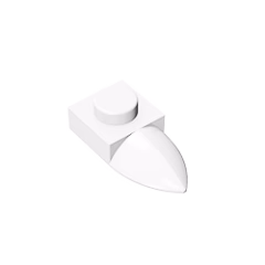 GOBRICKS GDS-870  Modified 1 x 1 with Tooth Horizontal - YWOBB