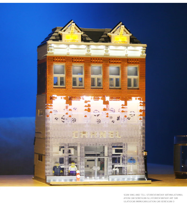 Mould King 16021 Chanel Crystal House with LED lights - YWOBB