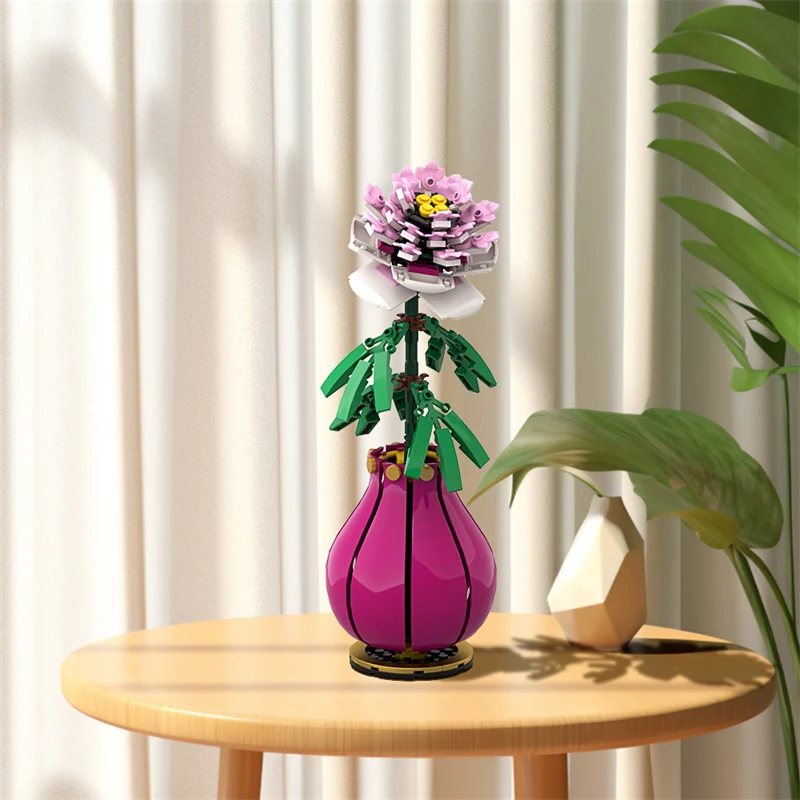 GOBRICKS MOC 153192 Peony Flower - YWOBB