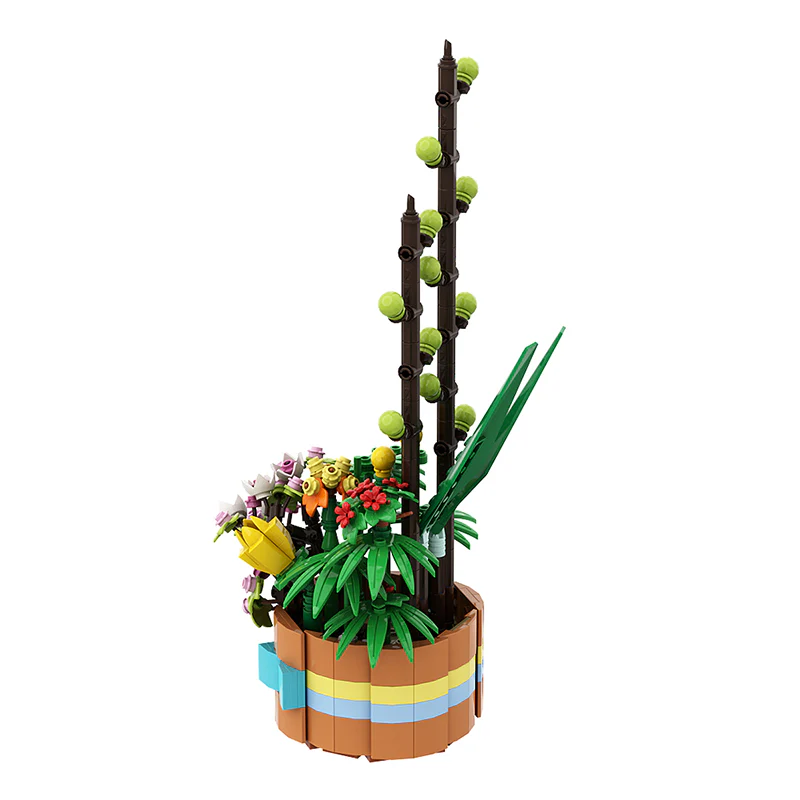 GOBRICKS MOC 149107 Flower Basket - YWOBB