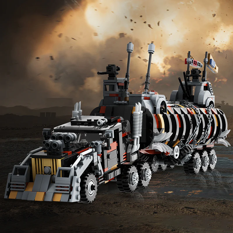 GOBRICKS MOC 119415 MAD MAX Fury Road Tatra T815 The War Rig (1220 bricks) apocalyptic truck - YWOBB