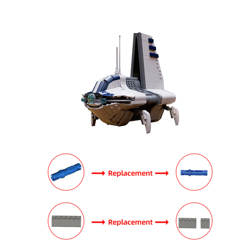 GOBRICKS MOC 133208 CIS Sheathipede Shuttle - YWOBB
