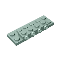 GOBRICKS GDS-1175 Modified 2 x 6 x 2/3 with 4 Studs on Side - YWOBB