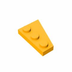GOBRICKS GDS-546  Plate 3 x 2 Left - YWOBB