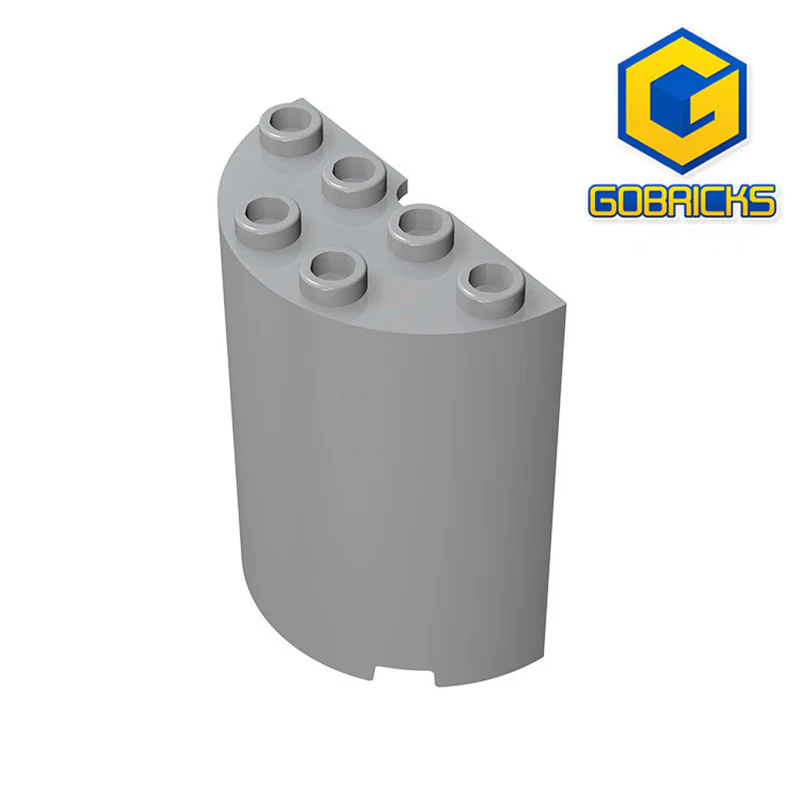 GOBRICKS GDS-1134 Cylinder Half 2 x 4 x 4 - YWOBB