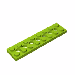 GOBRICKS GDS-699  Plate 2 x 8 with 7 Holes - YWOBB