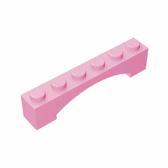 GOBRICKS GDS-679  Arch 1 x 6 Raised Arch - YWOBB