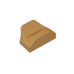 GOBRICKS GDS-1507 Curved 1 x 2 x 2/3 Wing End - YWOBB