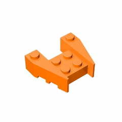 GOBRICKS GDS-947 Wedge 3 x 4 with Stud Notches - YWOBB