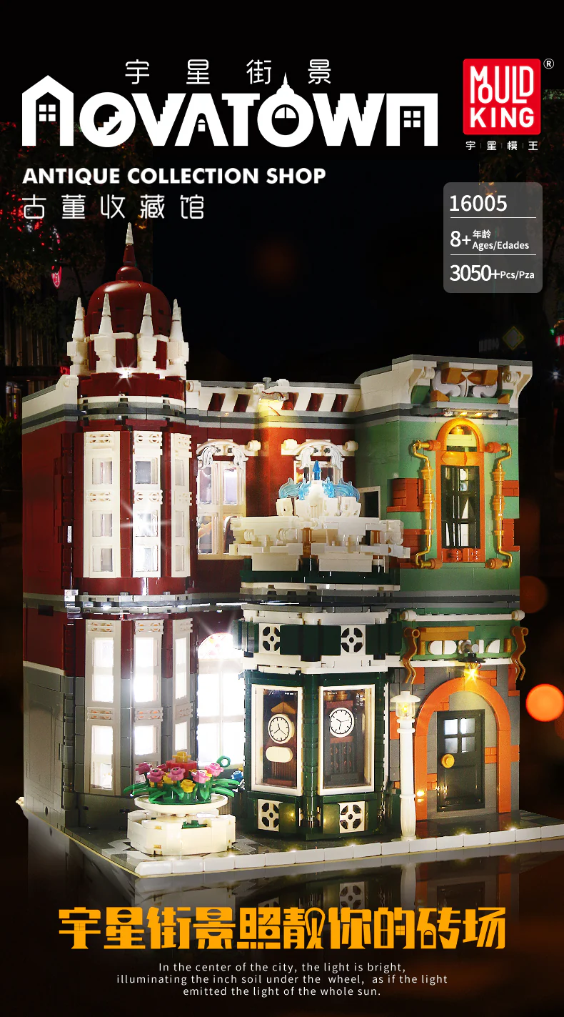 Mould King 16005 Antique Collection Shop with LED lights - YWOBB