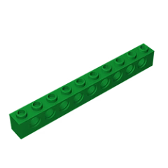 GOBRICKS GDS-628  Brick 1 x 10 with Holes - YWOBB
