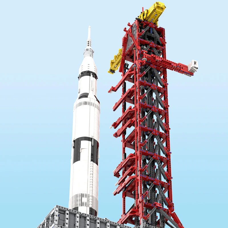MOC 60088 Launch Tower Mk I For Saturn V (21309/92176) With Crawler - YWOBB
