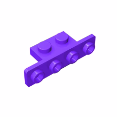 GOBRICKS GDS-638 Bracket 1 x 2 - 1 x 4 with Rounded Corners - YWOBB